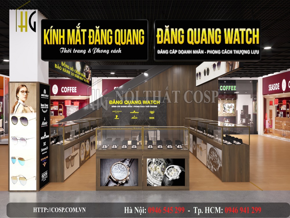 Thiết Kế Nội Thất Shop Đồng Hồ Đăng Quang – Mê Linh